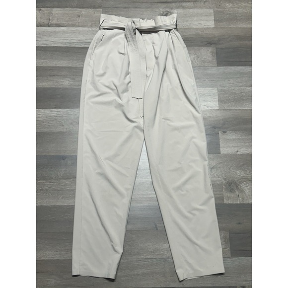 Athleta Pants - Athleta Skyline Pant II Womens 12T Brownstone Beige Lightweight Belted